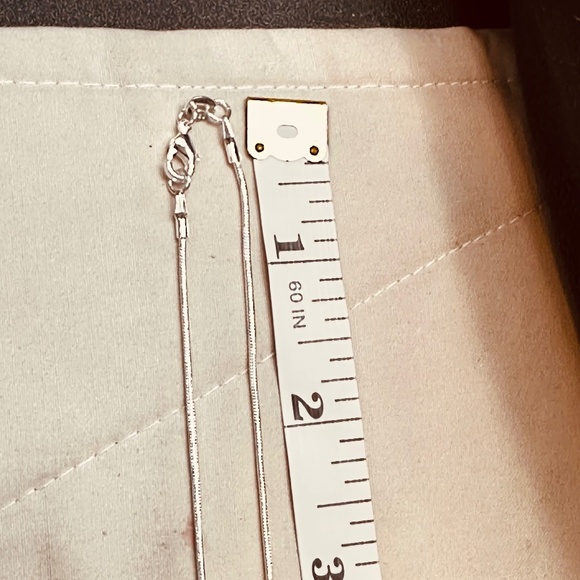 925 Sterling Silver Chain Peach Beads, Rutilated Quartz & Om Charm Hand Made - Picture 8 of 11